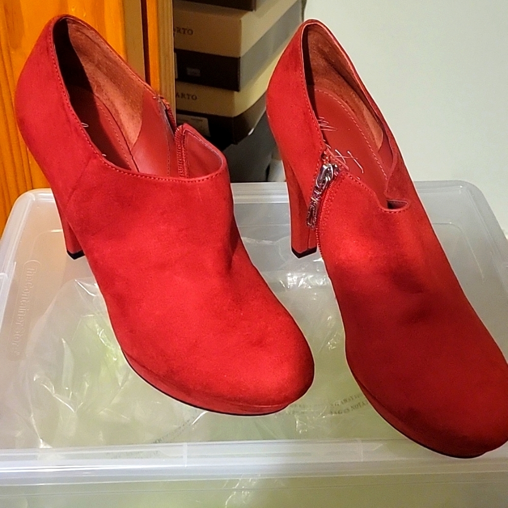 hot red booties